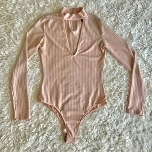 Forever21 High Neck Open Chest Body Suit